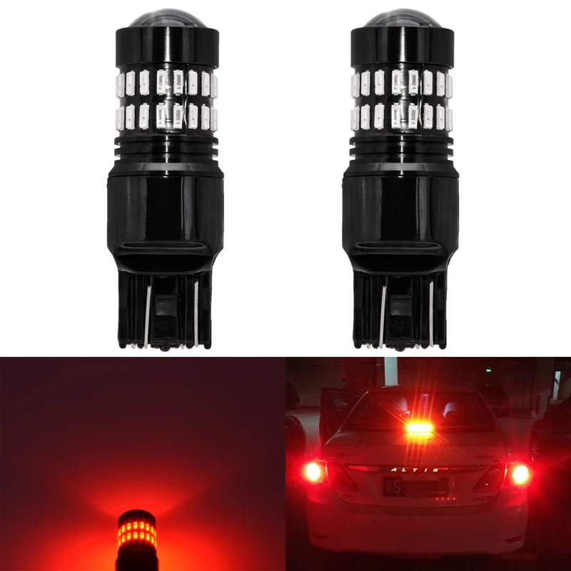 2x T20 7443 580 двойной контакт Чрезвычайно яркий 48 SMD 4014 чипы W21/5 Вт светодиодный