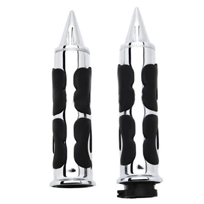Nuoxintr 25mm Chrome Black Sharp Motorcycle Handle Bar Hand Grips for Harley Honda Shadow VT VTX1300 1800 Yamaha Suzuki Kawasaki