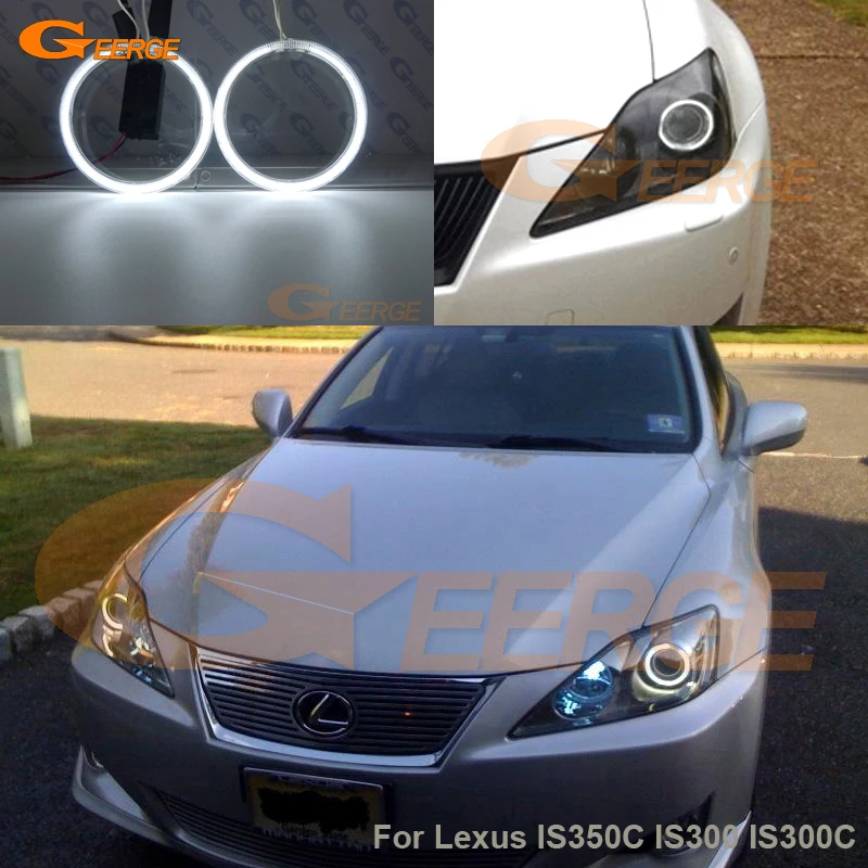 

For Lexus IS350C IS300 IS300C 2006-2010 Excellent Angel Eyes Ultra bright headlight illumination CCFL Angel Eyes kit Halo Ring