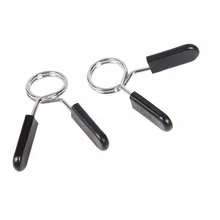 1 пара 4 Размеры штангу тренажерный зал Вес бар гантель замок зажим Весна воротник Зажимы indoor Применение школа Фитнес Для мужчин Мощность черный дома