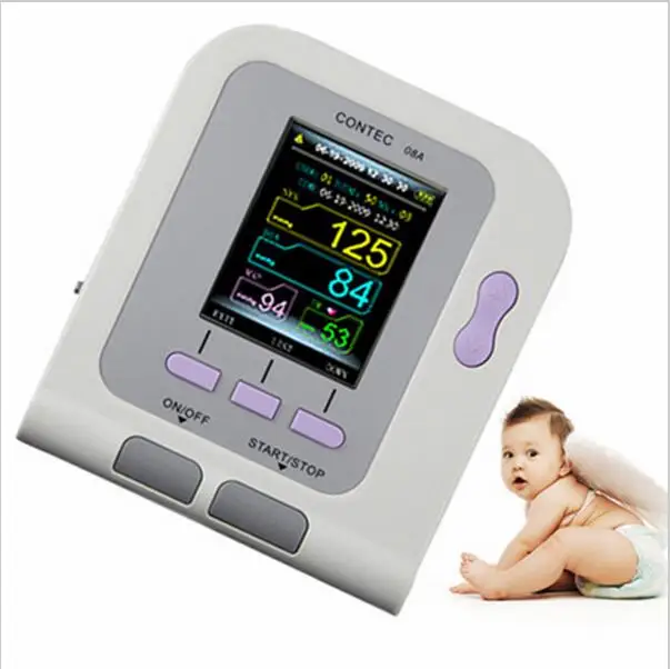 CONTEC08A Digital Infant NIBP Blood Pressure Monitor+Pediaric Cuff+Spo2 Probe CONTEC08A Digital Infant NIBP Blood Pressure Monitor+Pediaric Cuff+Spo2 Probe
