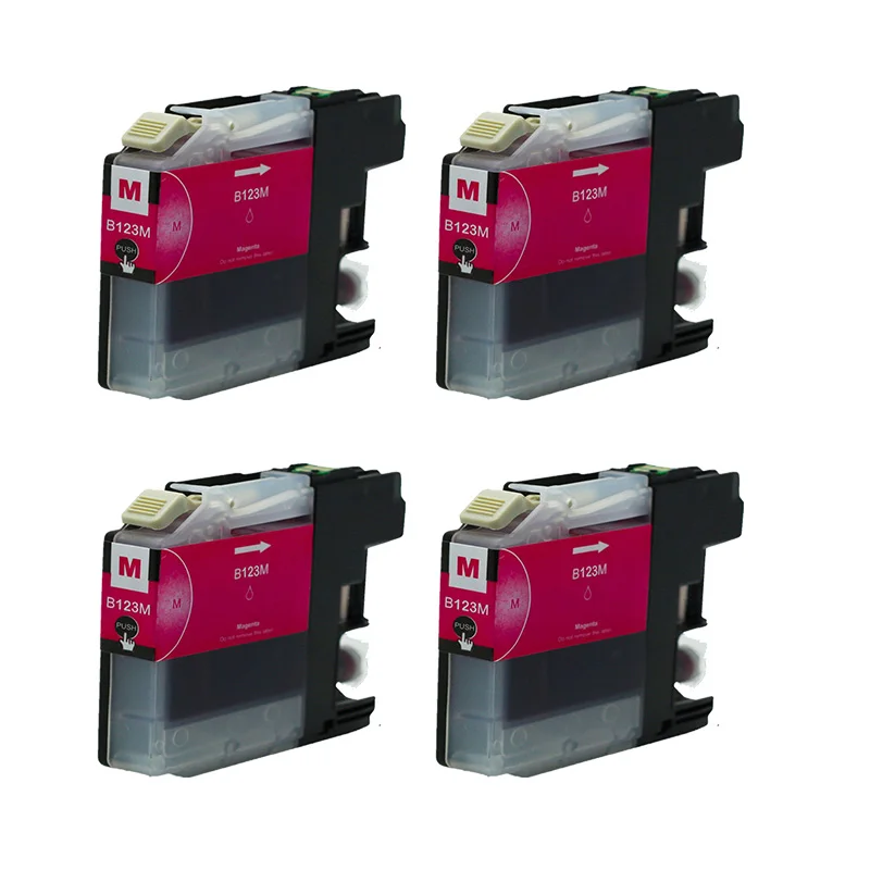 

4PK Magenta LC123 Full Ink Cartridge For Brother MFC-J4510DW MFC-J4610DW MFC-J470DW DCP-J132W DCP-J172W DCP-J752DW DCP-J4110DW