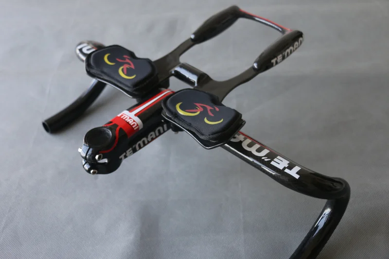 

3K glossy Full carbon road bicycle +extender bar end handlebar bike handlebar with rest bar line walk in internal bike parts