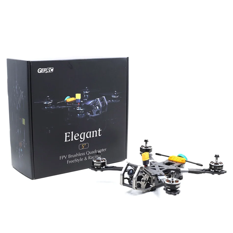 

GEPRC ELEGANT 230mm 2-5S 40A BLHeli_s Full 3K Carbon Fiber 600TVL FPV Frsky R-XSR Receiver Racing Drone for Competition Training