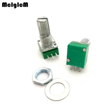 MCIGICM 100 шт. 3pin RK097N односвязный потенциометр аудио/усилитель мощности/потенциометр уплотнения B5K длина ручки 15 мм