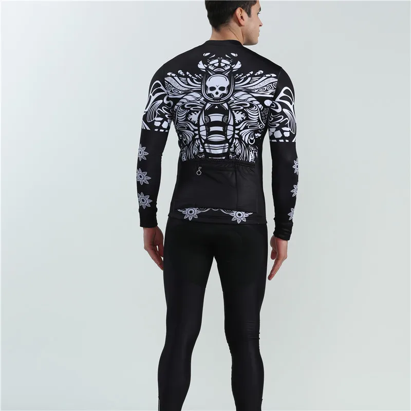 winter men cycling suit long sleeve fleece bike clothing Hot Wool bike clothes go pro team triathlon suit bicicleta ciclismo