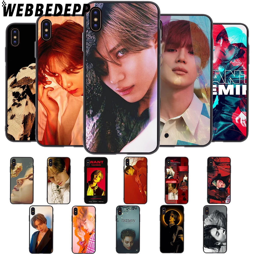 

WEBBEDEPP KPOP SHINee Taemin Soft Case for iPhone 5 5S 6 6S 7 8 Plus X XS 11 Pro MAX XR Cover