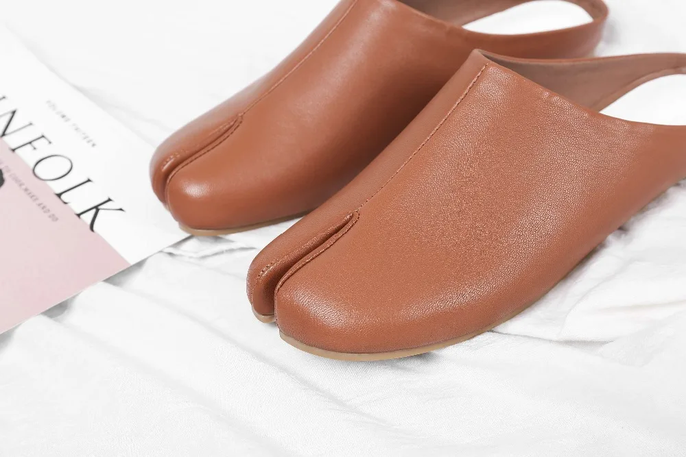 chocolate Zapatillas 2019 Sandalias Negro Diseño Princesa Dulce Zapatos De Genuino A Hecho L15 Cuero Ocio La Arte Estilo blanco Novedad Mano wSFv1Rqw