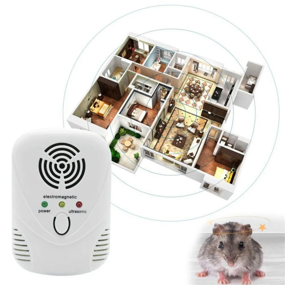 

Electronic Ultrasonic Mouse Killer US/EU/UK Plug Mouse Cockroach Trap Insect Mosquito Repeller Rats Spiders Pest Control Device