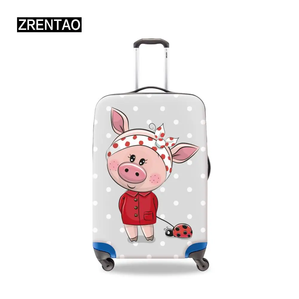 Милые высококачественные комплекты чемоданов с изображением животных из мультфильмов, свиньи, Защитные Чехлы, водонепроницаемый багажный