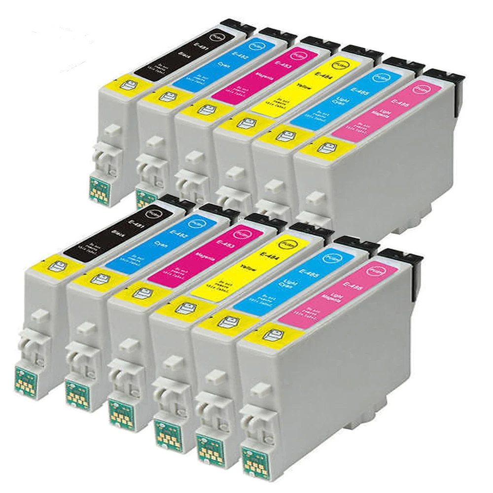 12 Pack T0481 T0487 Ink Cartridges for Stylus R290 R200 R220 R300 R300M R320 R325 R340 RX500 RX600 RX620 Printer картридж superfine sf t0483m для epson stylus photo r200 r300 r320 r340 rx500 rx600 rx620 magenta