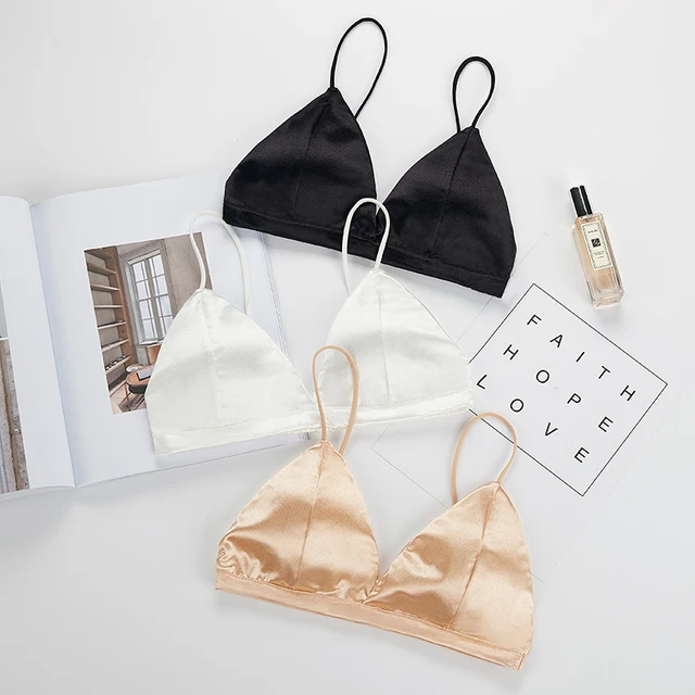 Best Price SP & עיר מינימליזם קיץ סקסי משי חלקה חזיות רך חוט משלוח חזיית נשים מוצק בסיס חולצות חזייה נשי הלבשה תחתונה מין Best Price SP & עיר מינימליזם קיץ סקסי משי חלקה חזיות רך חוט משלוח חזיית נשים מוצק בסיס חולצות חזייה נשי הלבשה תחתונה מין