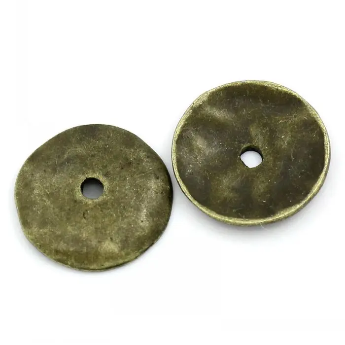 

DoreenBeads Spacer Beads Round Antique Bronze 13x2mm,Hole:Approx 1.5mm,90PCs