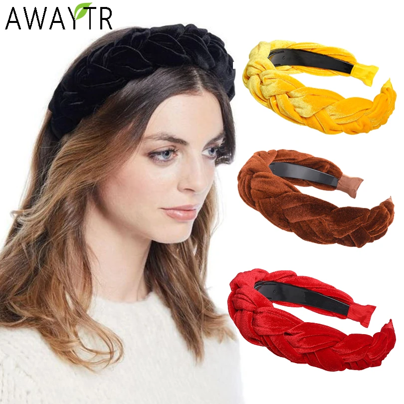 Accesorios para el anchas y brillantes tejidas, diadema trenzada, Aro para el cabello, diademas moda, tocado, turbante de lado ancho|Accesorios para el pelo de mujer| - AliExpress