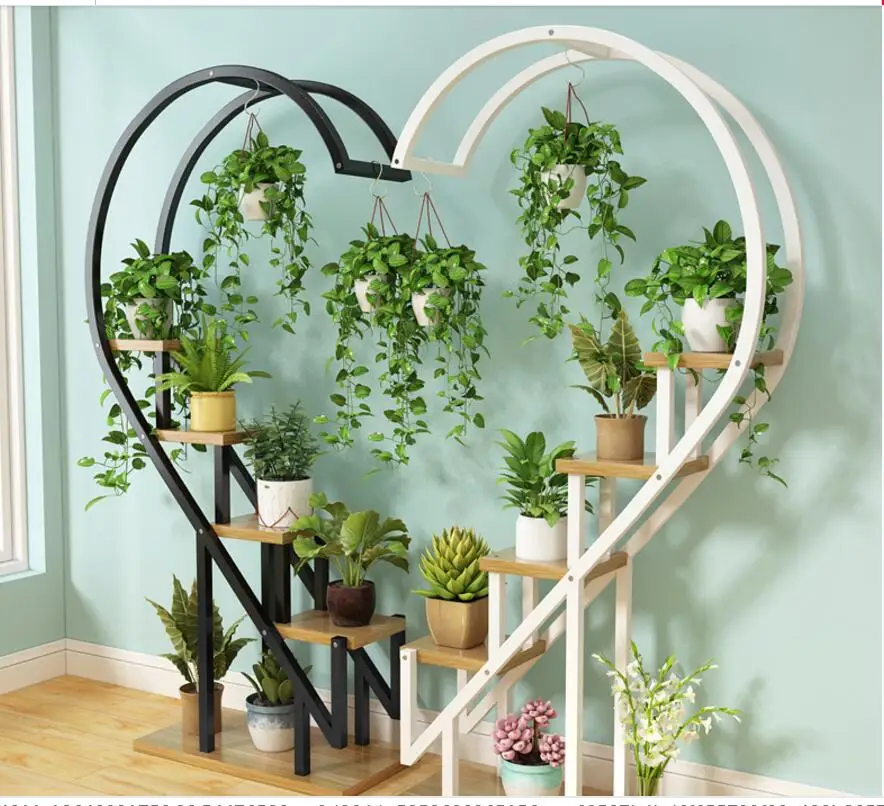 The living room household use pattern rack multilayer indoor special price balcony iron work circular buy content rack adornment