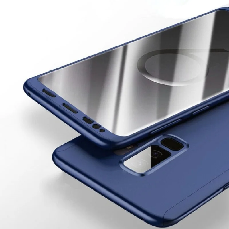 360 чехол с полной защитой для samsung Galaxy S9 Plus Роскошный Тонкий Жесткий ПК