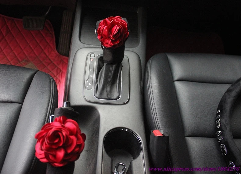 Ladycrystal мягкий бархатный розовый чехол для ручного тормоза для женщин и девушек, Стильный автомобильный рычаг переключения передач