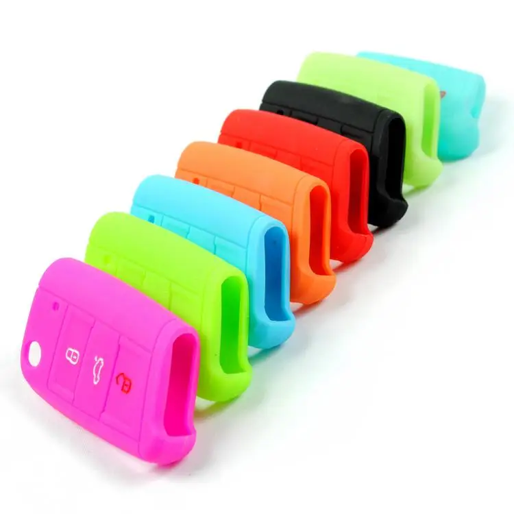 

high silicone key case key sets key shell bag For Skoda Octavia A7 2014 2015
