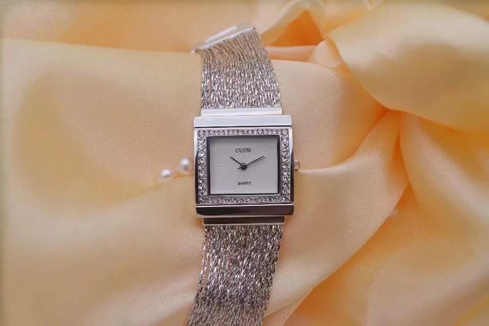 CUSSI, модные женские кварцевые наручные часы,, брендовые роскошные женские часы-браслет, нарядные часы, квадратные, благородные, Reloj Mujer, подарок