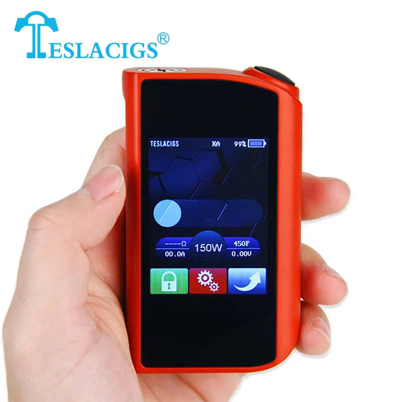 Original 150W Tesla Touch TC Mod Support Ti/Ni200/SS/TCR/VW Modes Electronic Cigarette Vape Box Mod Vs Tesla Punk / Gen3 Dual Original 150W Tesla Touch TC Mod Support Ti/Ni200/SS/TCR/VW Modes Electronic Cigarette Vape Box Mod Vs Tesla Punk / Gen3 Dual