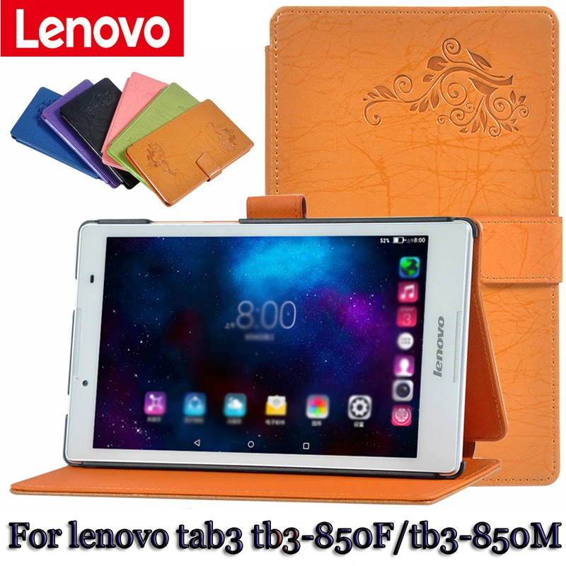 

Magnet Leather Case Stand For Lenovo tab3 tb3-850 tb3-850F/tb3-850M 8 inch clamshell Case for tablet PU Protective Shell +gift