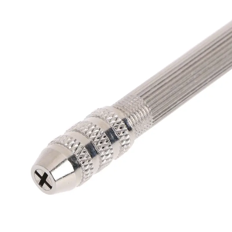 

Mini Micro Aluminum Handle With Keyless Hand Drill Chuck Walnut Woodworking Drilling Hand Tools