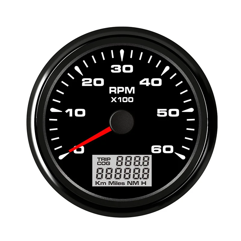 

Digital 85mm Tachometer 6K RPM Vessel tacho Gauge Auto Rev Counter fit Car Marine Yacht Vehicle with 8 color Backlight