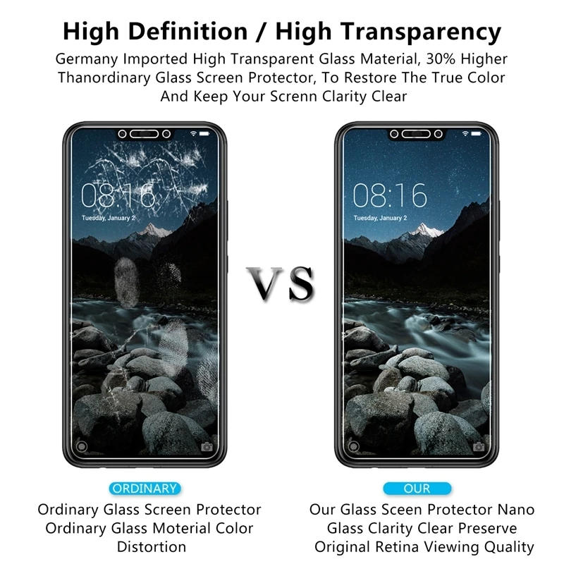Screen Protector For Huawei P Smart Plus P10 P20 Lite Pro Tempered Glass Protective Film Honor 8X Max Mate 10 20 Lite Pro Glass-6