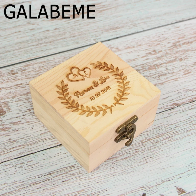 Personalized Rustic Ring Bearer Box Custom Wedding Ring Bearer Box Custom Wedding