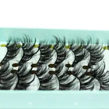 Новые 10 пар 3D норковые накладные ресницы крест-накрест пушистые ресницы удлинение натуральный длинный глаз Макияж Eylash удлинитель инструмент