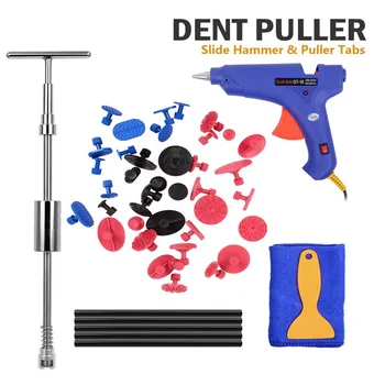 

WHDZ PDR Paintless Dent Repair Tools Kit 2in1 Slide Hammer with 39pcs Dent Removal Pulling Tab Glue Gun repair hand tools kits