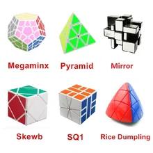 6 шт./компл. Shengshou белый странно форма головоломки Cube комплект Скорость Твист головоломки Комплект пакет Cube ПВХ и матовая Наклейки cubo Puzzle