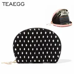 TEAEGG бренд Для женщин кредитной держатель для карт точка оболочки бумажник визитница женские сумки для карт с сердечками на молнии карман