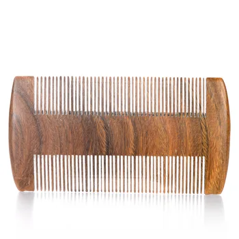 

Green Sandalwood Comb,Round Jade Wingceltis Tooth Comb, Massage Scalp Wooden Comb