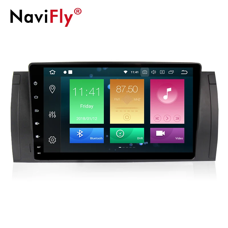 Perfect Navifly PX5 android 8.0 octa Core 9 inch HD Car dvd Player GPS Navigation for bmw E39 X5 M5 E53 with DSP IPS BT WIFI 2