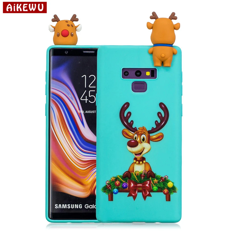 

Aikewu For Samsung Galaxy Note 9 Case Note9 Cartoon Christmas Deer &Snowman Soft TPU Phone Back Cover for Samsung Note 9 Case