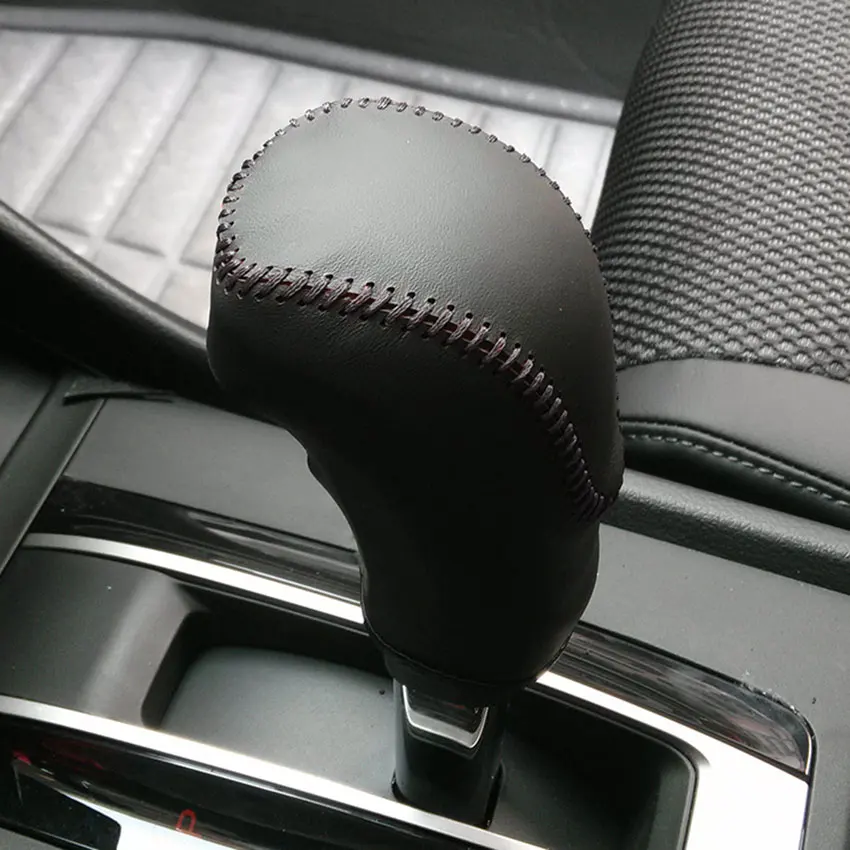 PONSNY автоматическая коробка передач автомобиля чехлы Чехол для Honda ACCORD 9 Jade Crider автомобиль-Стайлинг натуральная кожа сшитый вручную чехол - Название цвета: Black line