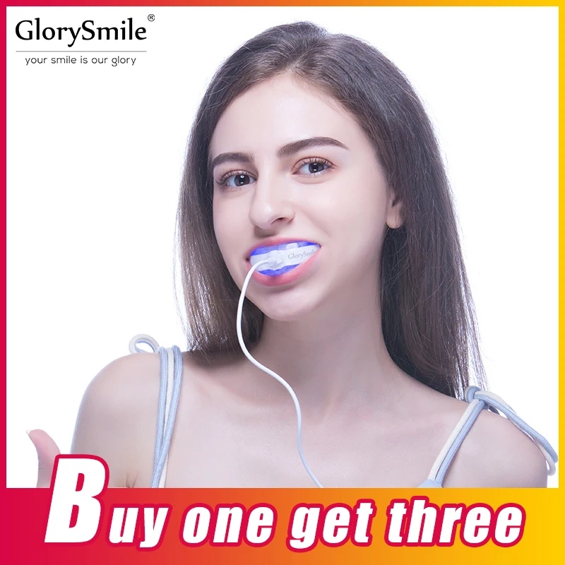 Professional Dental Teeth Whitening Kit with 16 LED whitening light 3 Whitening gel pen bleaching tooth whiter GlorySmile