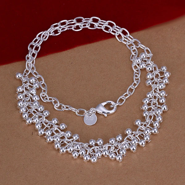 

2015 hot 925 sterling silver jewelry light small grapes necklace link chain silver necklace fashion fine wholesale price CN058