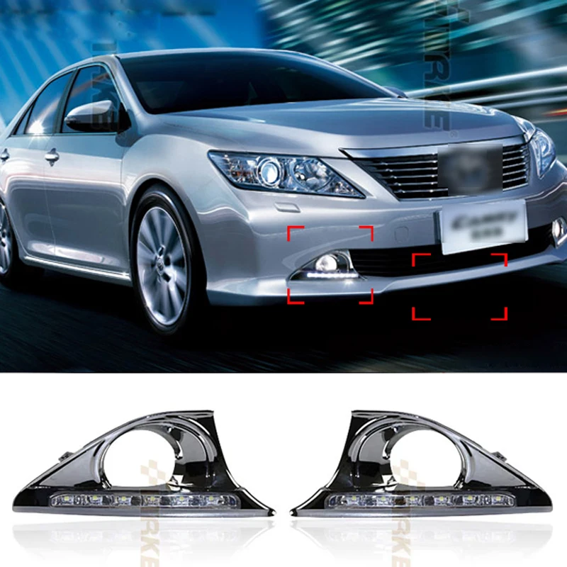 6 LED Car styling DRL For Toyota Camry 7th 2012 2013 2014 Daytime