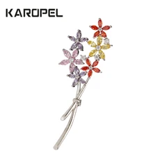 Новые красочные элегантные CZ Цветочные дизайнерские Броши для женщин AAA циркон заколки Кристаллы Брошь для женщин булавка Ювелирные изделия Подарки