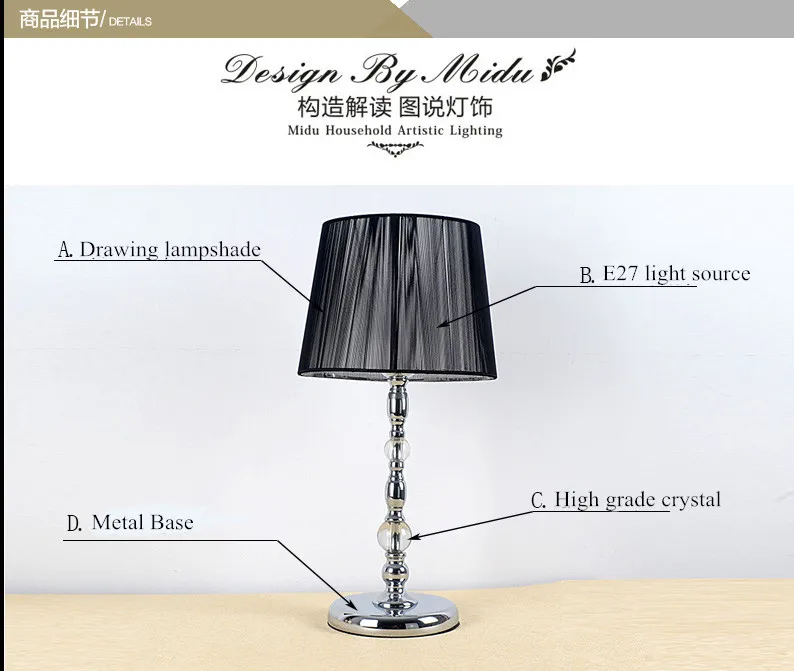Modern-Table-Lamps-Fashion-Bedroom-Bedside-Lamp-Black-Lampshade-Metal-Crystal-E27-Holder-Reading-Desk-Lights (4)