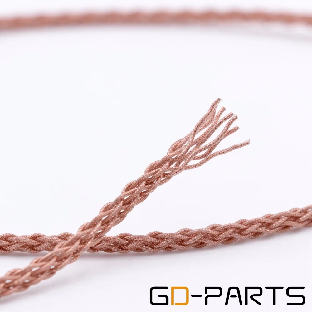 GD-PARTS Гибкая оплётка 6N OCC медный кабель для наушников Мягкий ПВХ серебряная Платина гарнитура наушники провод гарнитура обновление DIY