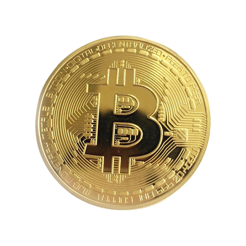 Серебряный бронзовый позолоченный Биткоин монета Коллекционная искусство