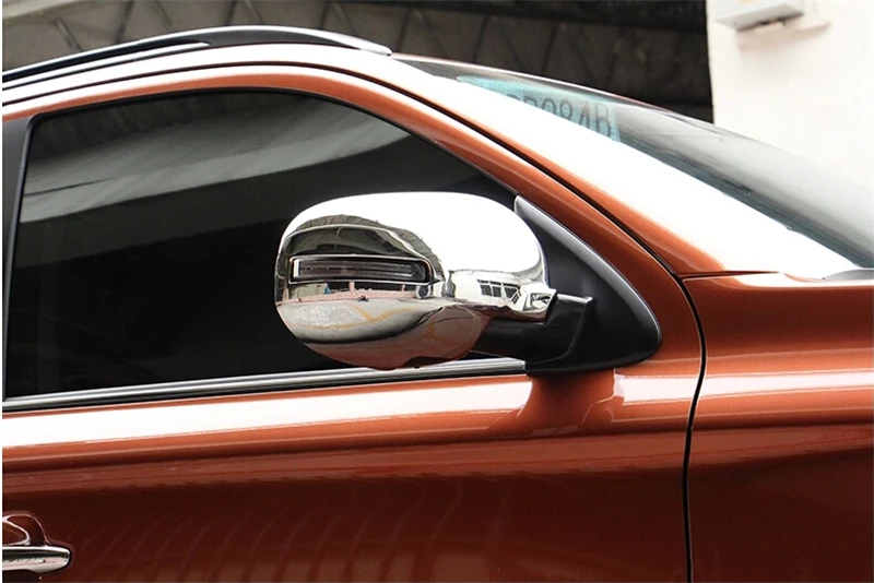 For Mitsubishi Outlander 2013 2014 rearview mirror cover side mirror cover special modified ABS Chrome trim 2pcs per set