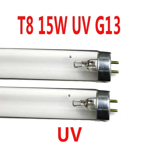 2x кварцевый уф бактерицидный Ультрафиолетовый УФС-стерилизатор, линейный компактный Флуоресцентный светильник, сменные трубки T8 Bi-pin G13 base - Мощность в ваттах: 15w OZONE FREE