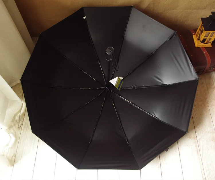 Lotosblume бренд 10 ребра автоматический мужской зонт с черным покрытием пластиковая кожаная ручка ветрозащитные дорожные Зонты дождевик