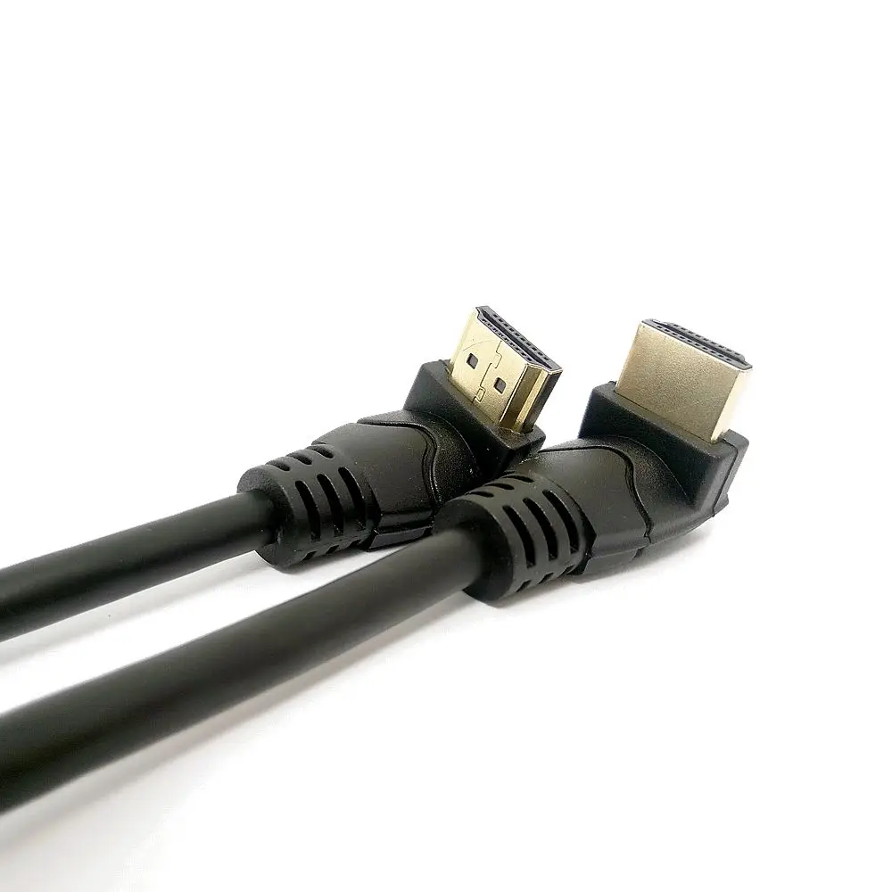 HDMI 2 0 4K 3D двойной 90 градусов вверх под углом штекер в вниз Угловой HDTV кабель 30 см/60