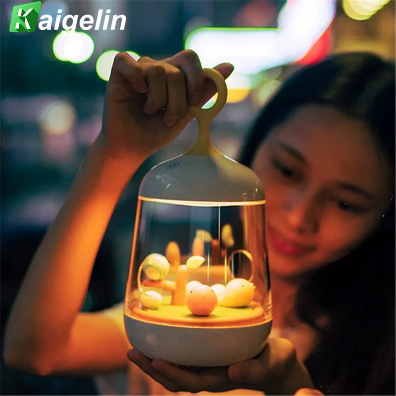 Novetly Luminaria ночник Светодиодная подсветка музыкальная шкатулка 3 песни 7 видов