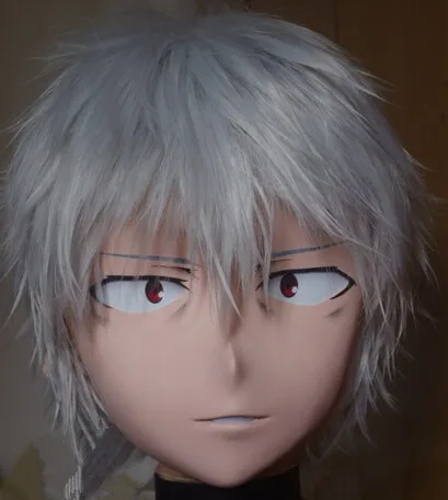 

(C2-063)Top Quality Handmade Male Silicone Rubber Face Mask Cosplay Kigurum Masks Crossdresser Doll Kig Anime Role Play